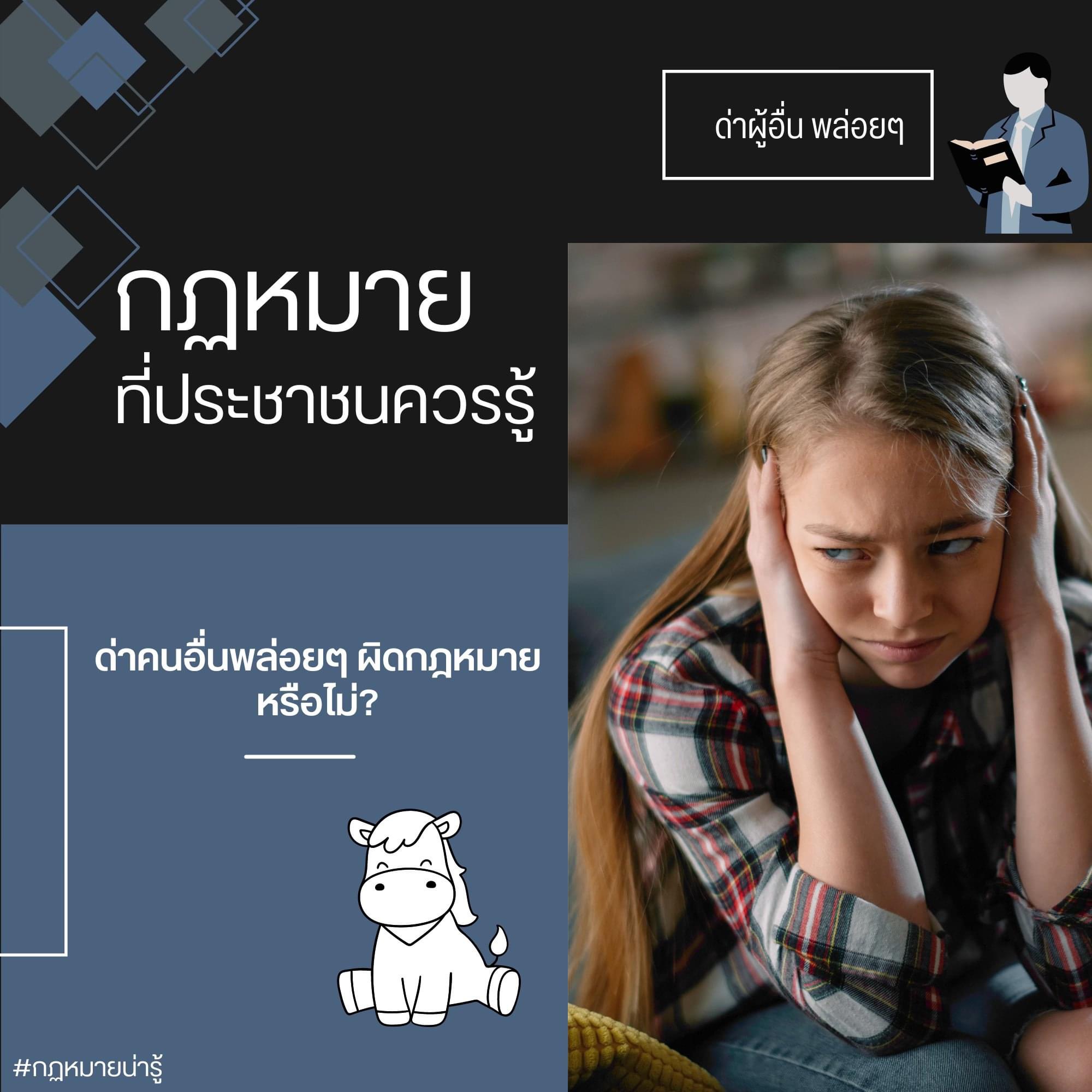 ด่าคนอื่นพล่อยๆ ผิดกฎหมายหรือไม่?