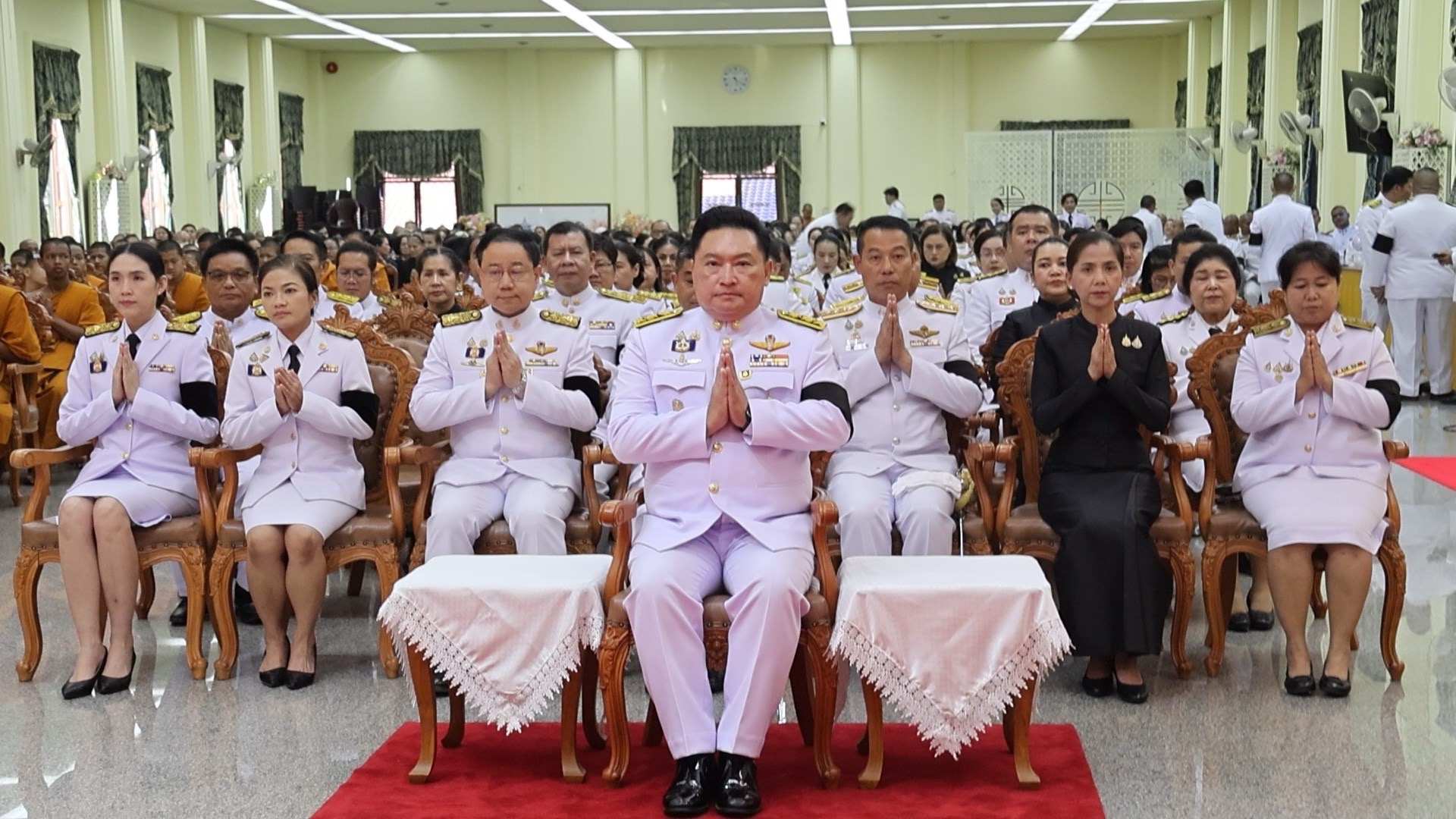 จังหวัดพระนครศรีอยุธยา จัดพิธีบำเพ็ญพระกุศลสวดพระอภิธรรมพระศพ สมเด็จพระเจ้าลูกเธอ เจ้าฟ้าพัชรกิติยาภา นเรนทิราเทพยวดี กรมหลวงราชสาริณีสิริพัชร มหาวัชรราชธิดา